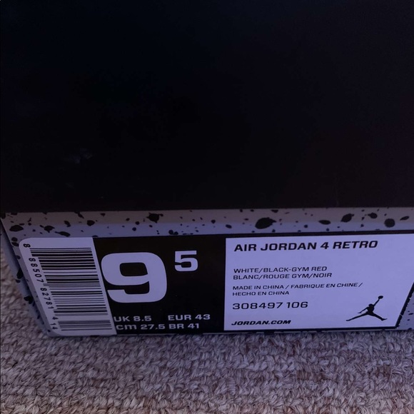Jordan 4 alternate 89 size 9.5 - Picture 4 of 5